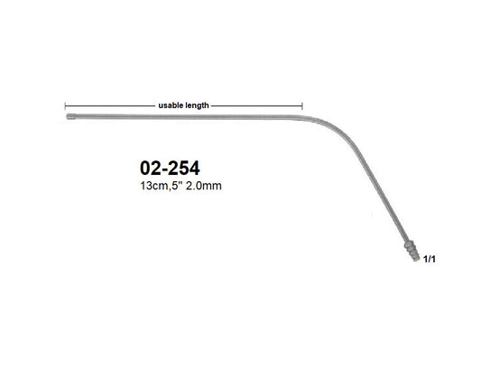 YASARGIL suction tube usable length diam, 02-254