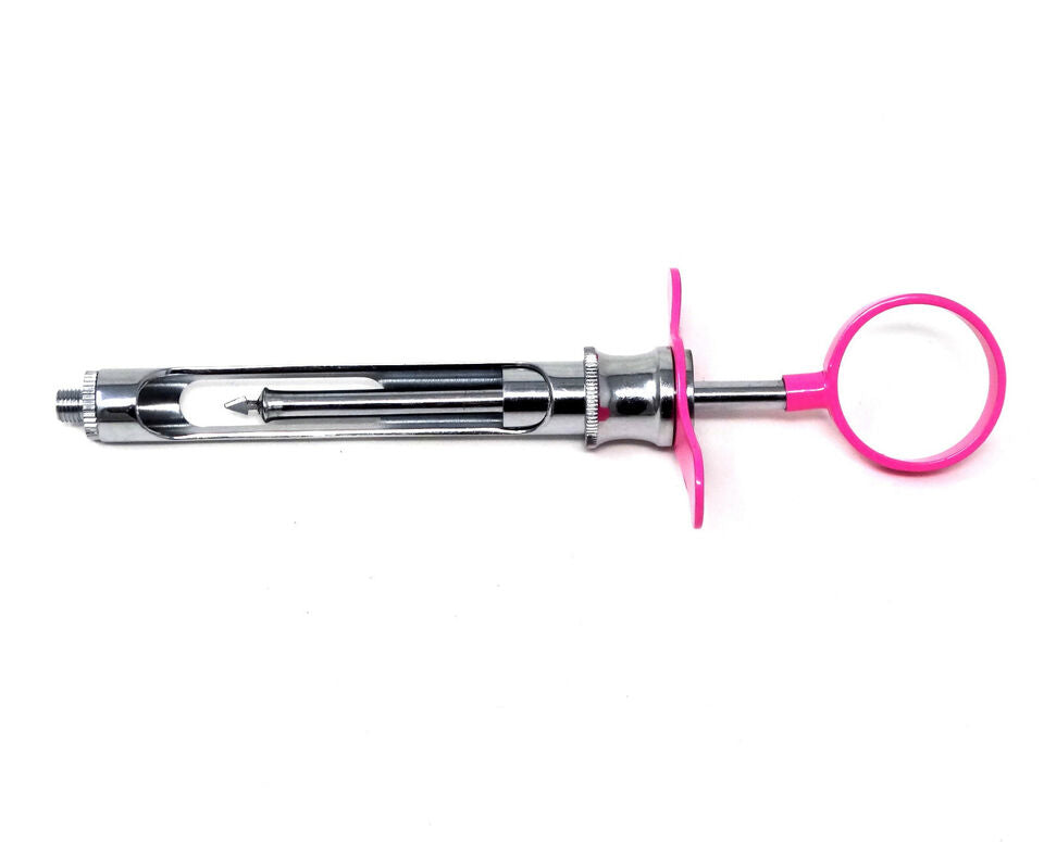 STAINLESS DENTAL SYRINGE 1.8CC PINK RING, AS-3033