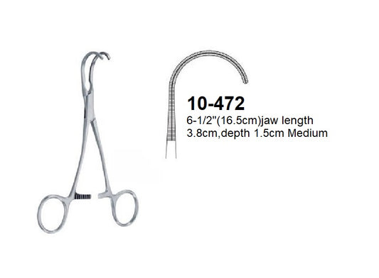 Cooley Acutely Curved Clamps & Atraumatic Cardiovascular Forceps, 10-472