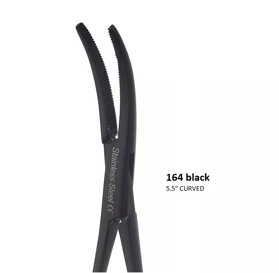 KELLY FORCEPS CURVED, 164 BLACK