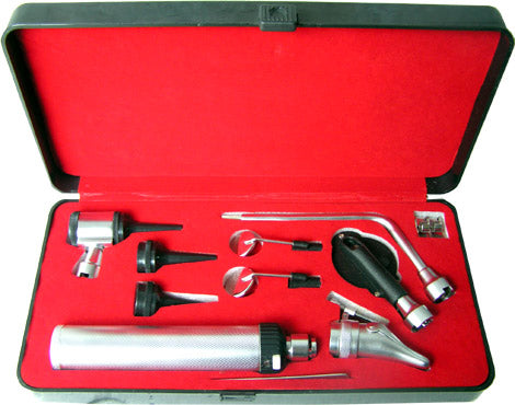 Otoscope/Opthalmoscope Complete set in white Box W/4 Extra Bulbs, AS-1006