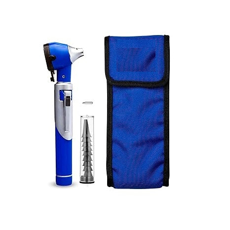 Mini F.O Otoscope With Specula set+1 Extra Bulb(Blue),  AS-1017