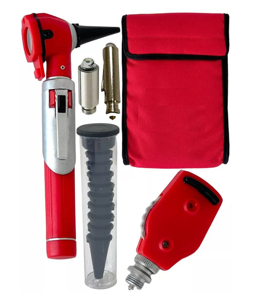 Led F.O Otoscope Ophthalmoscope+2 Extra bulb (Red),  AS-1023