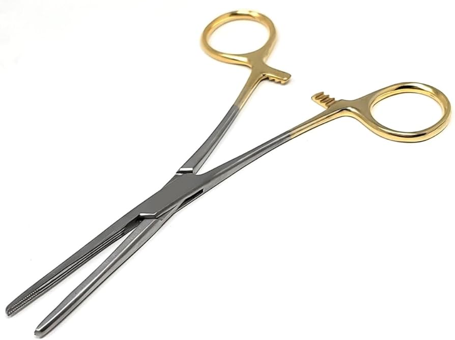 CARMALT FORCEPS STR 6.5’ GOLD, AS-189G