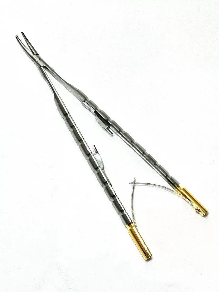 BARRAQUER Needle Holder Curved , AS-2087