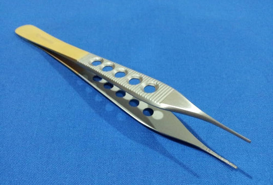 ADSON DRESSING FORCEPS  GOLD W/HOLE FINE, AS-249HF