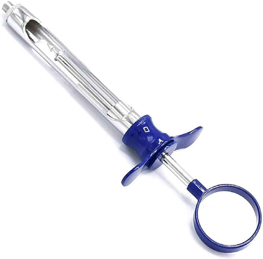 STAINLESS DENTAL SYRINGE 1.8CC BLUE RING, AS-3032