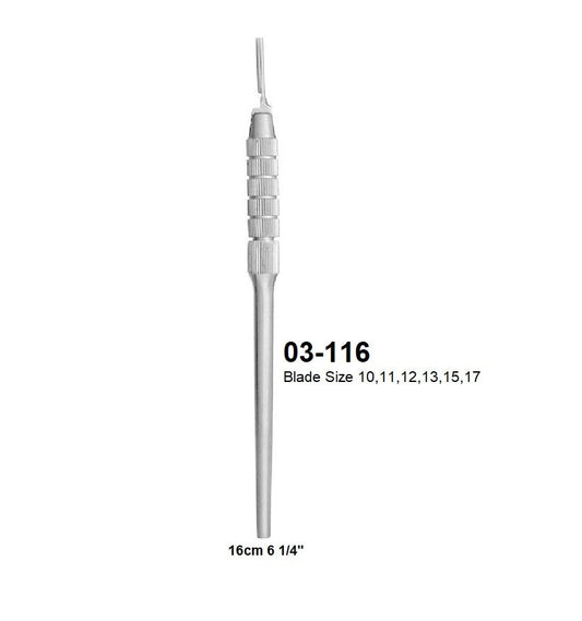 SIEGEL ROUND SCALPEL HANDLE #3 with adjustable tip, 03-116