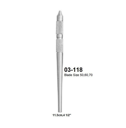 ROUND KNURLED SCALPEL HANDLE, 03-118