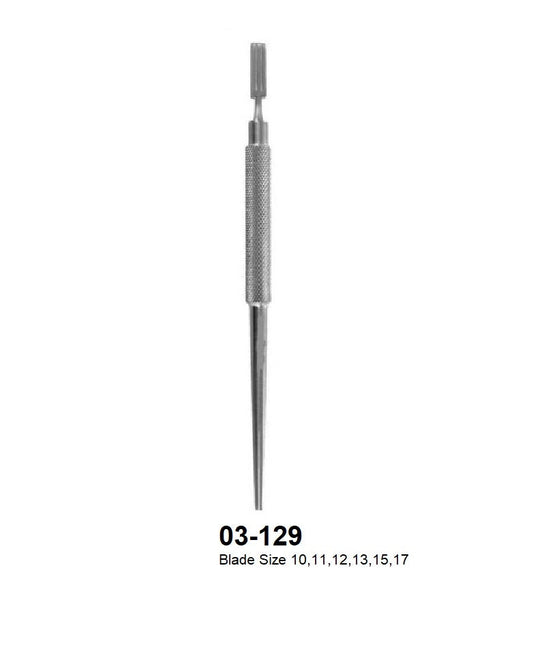 ROUND SCALPEL HANDLE DOUBLE HEAD #3, 03-129