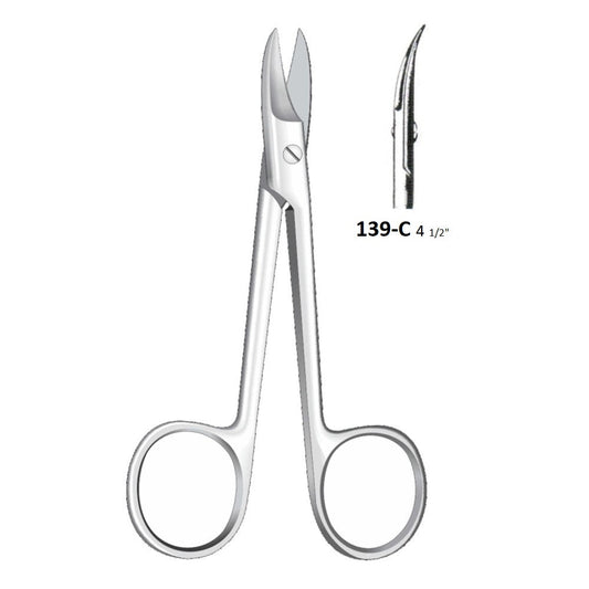 CROWN SCISSORS CURVED 139-C