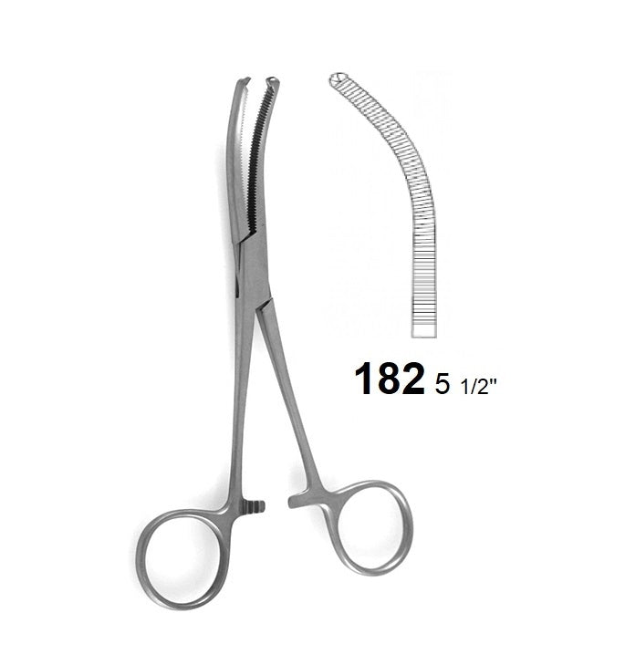 ROCHESTER/OCHSNER FORCEPS CURVED 182