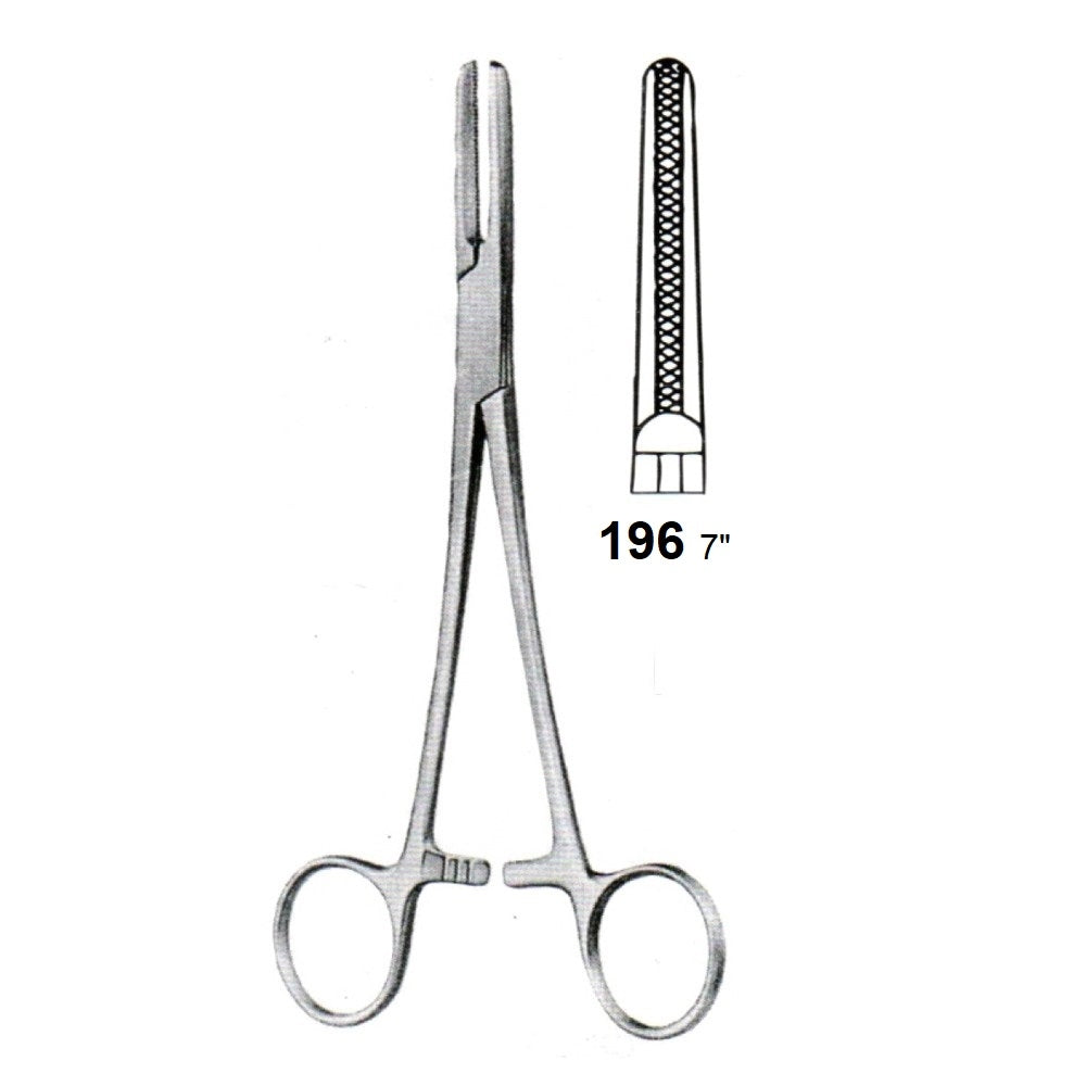 TUBE OCCLUDING FORCEPS (SERRATED) 196