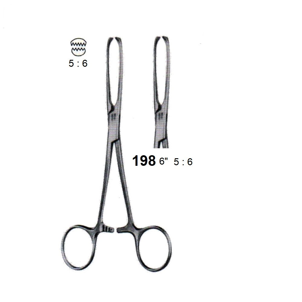 ALLIS TISSUE FORCEPS 5 : 6 TEETH, 198