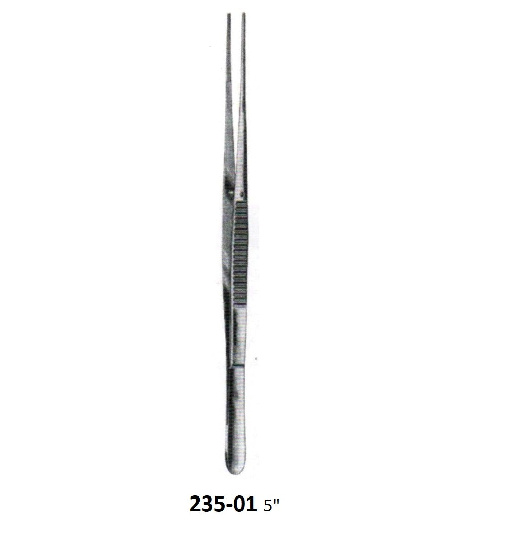 THUMB DRESSING FORCEPS,W/PIN,SERRATED 235-01