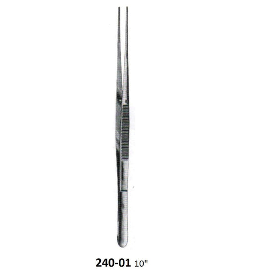 THUMB DRESSING FORCEPS,W/PIN,SERRATED 240-01